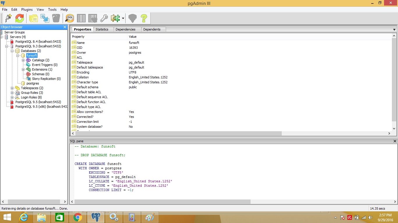 Postgresql column table